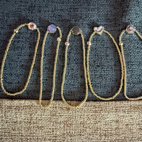 Lot of 5 Kendra Scott Gold and Multicolor Beaded Bracelets - Picture 1 of 1
